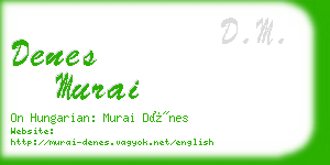 denes murai business card